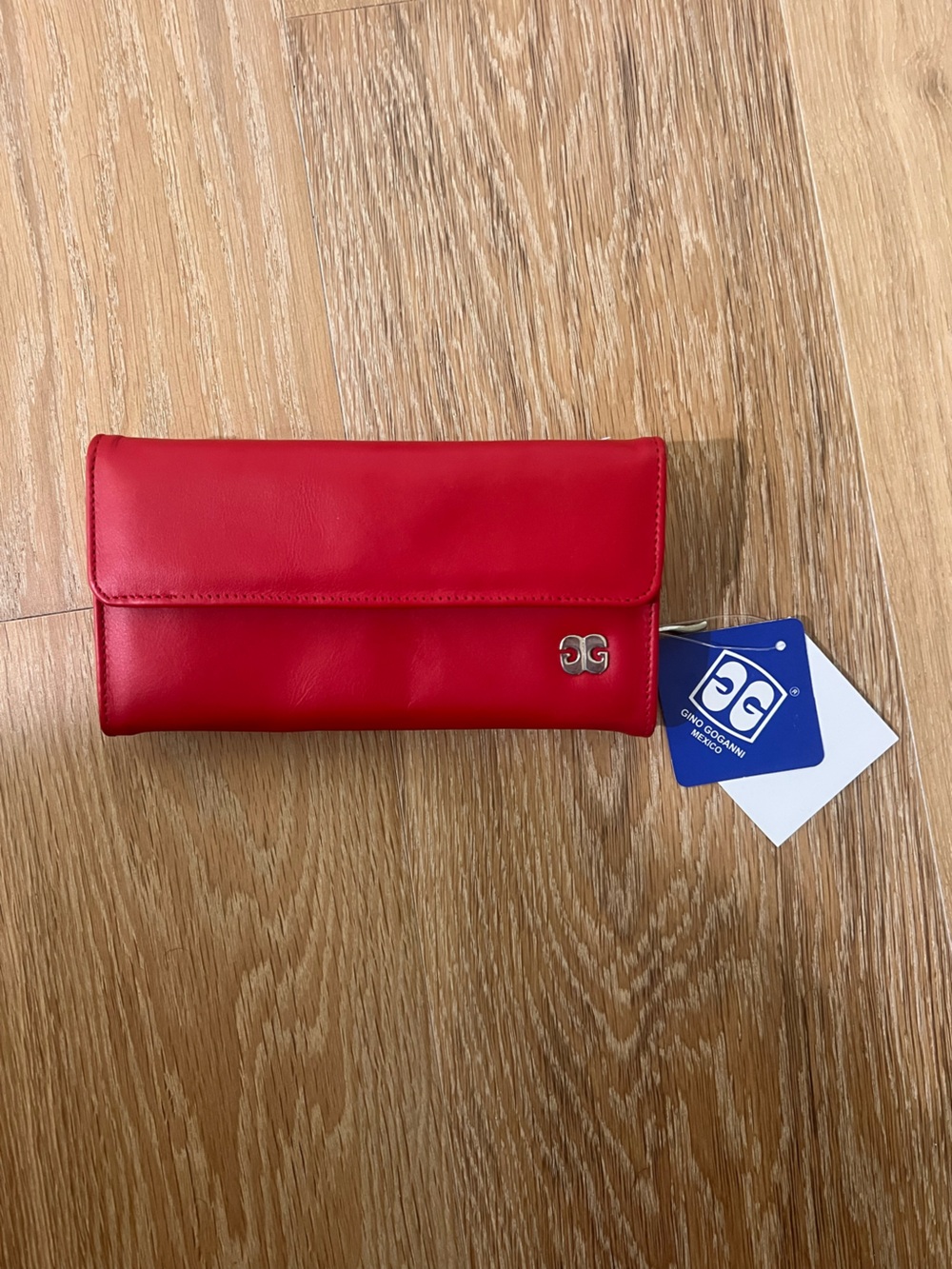 GINO GOGANNI Red Leather Wallet - NEW